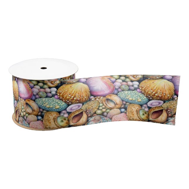 So Pretty Seashells Satin Ribbon (Spool)