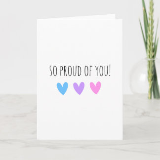 So Proud of You Cute Congrats Well Done Card
