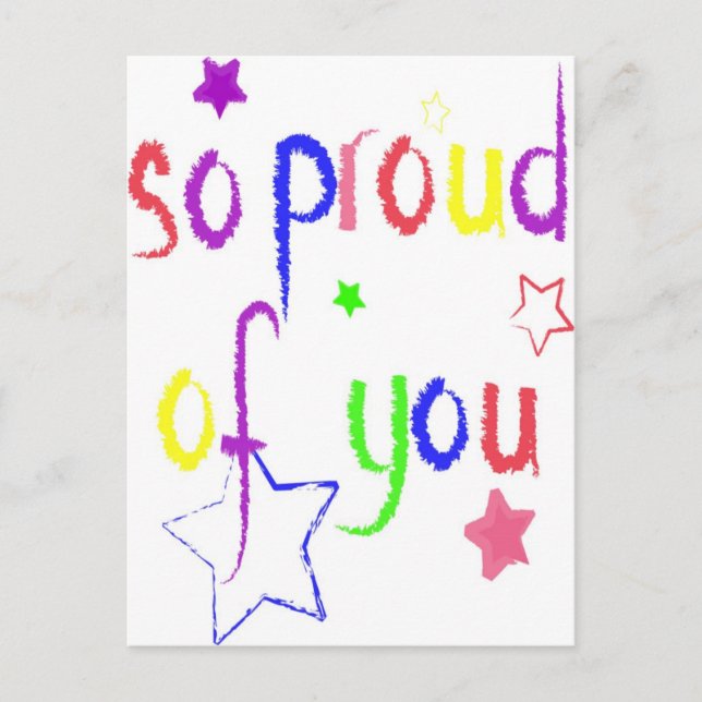 So proud of you postcard (Front)