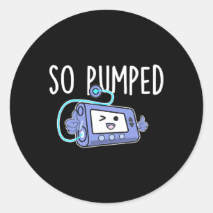So Pumped Fun Insulin Pump Diabetic Diabetes Aware Classic Round Sticker