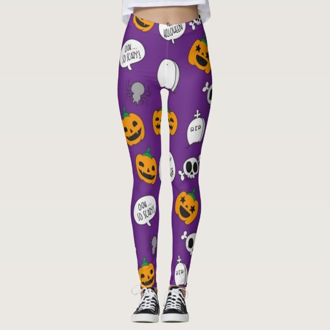 So Scary Happy Halloween Leggings (Front)