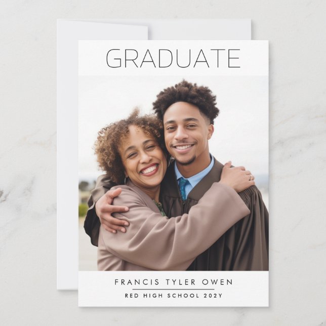So Simple | This Is Me GRADUATE High School Photo Announcement (Front)