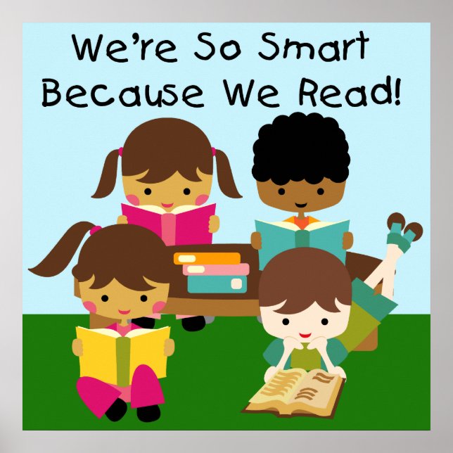 So Smart Because We Read Classroom Poster (Front)