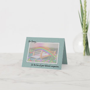 So Sorry for the loss of Pet Sympathy Card