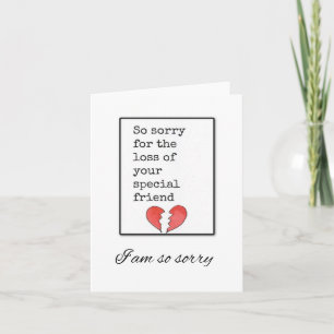 So Sorry Pet Sympathy Card, Text Card