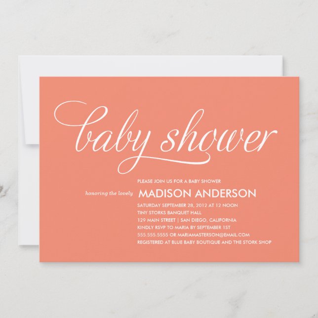 SO SWEET | BABY SHOWER INVITATION (Front)