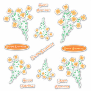 So Sweet Birthday Floral Stickers