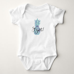 So Sweet! Blue Pineapple Baby Clothing Bodysuit