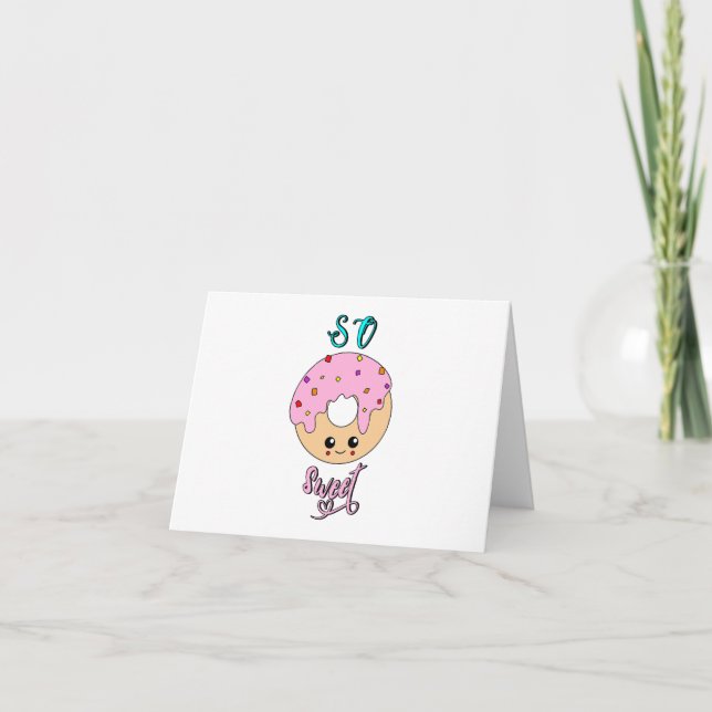 So Sweet doughnuts 2 June Jelly National Doughnut  Note Card (Front)