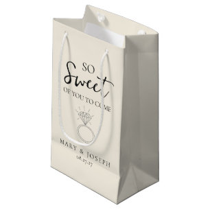 'So Sweet Of You To Come' Candy Wedding Warm Ivory Small Gift Bag