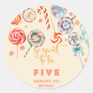 So sweet to be kids birthday classic round sticker