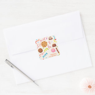 So sweet to be... kids birthday square sticker