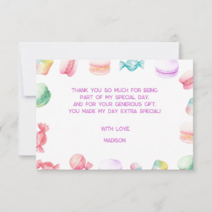 So sweet to be... kids birthday thank you card