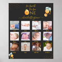 So Sweet to be One 12 mois Photo Collage Poster