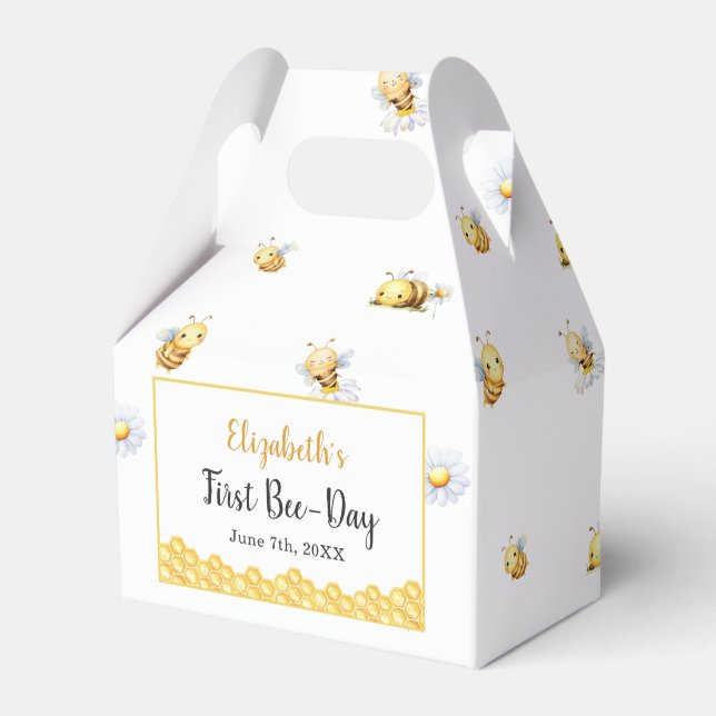  So Sweet To Bee Birthday Favor Box (Front Side)