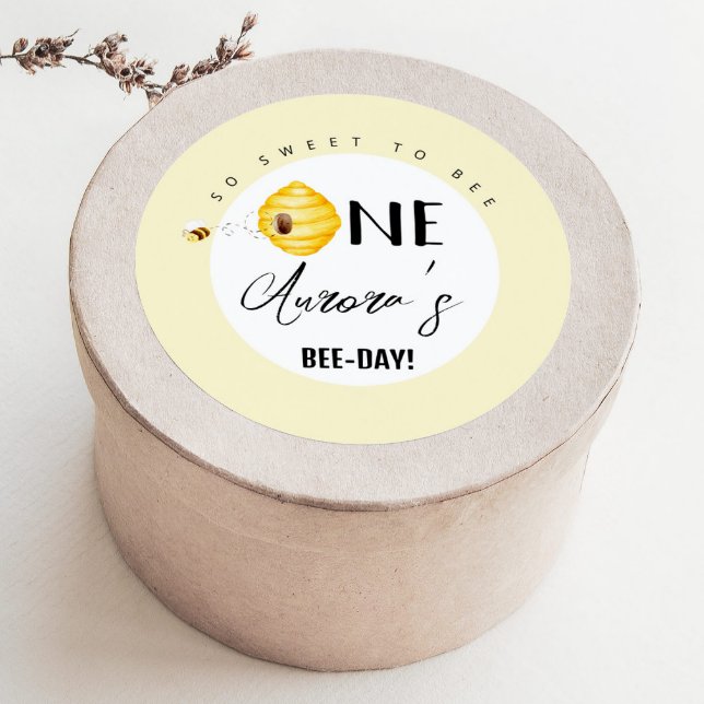 So sweet to bee one bee day classic round sticker (Creator Uploaded)