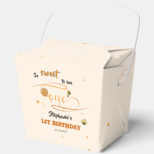 So Sweet To Bee One Cute Honey Bee 1st Birthday Favor Box