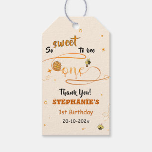 So Sweet To Bee One Cute Honey Bee 1st Birthday Gift Tags