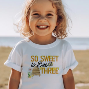 So Sweet to Bee Three 3rd Birthday Maternity T-Shirt