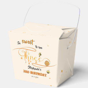 So Sweet To Bee Three Cute Honey Bee 3rd Birthday Favor Box