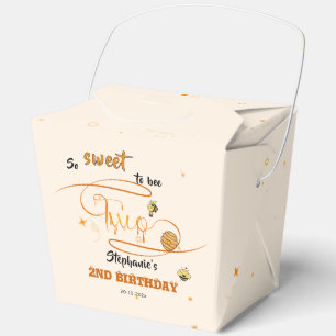So Sweet To Bee Two Cute Honey Bee 2nd Birthday Favor Box