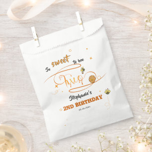 So Sweet To Bee Two Cute Honey Bee 2nd Birthday Favour Bag