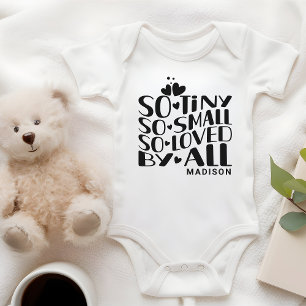 So Tiny Small Loved By All Baby Newborn Name Baby  Bodysuit