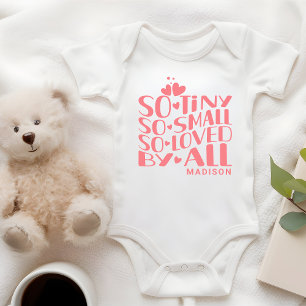 So Tiny Small Loved By All Baby Newborn Name Bodysuit