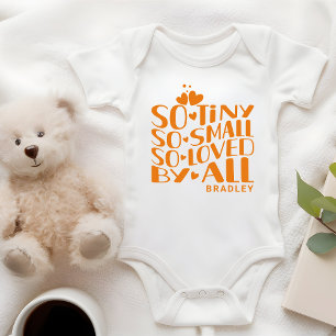 So Tiny Small Loved By All Baby Newborn Name Bodysuit