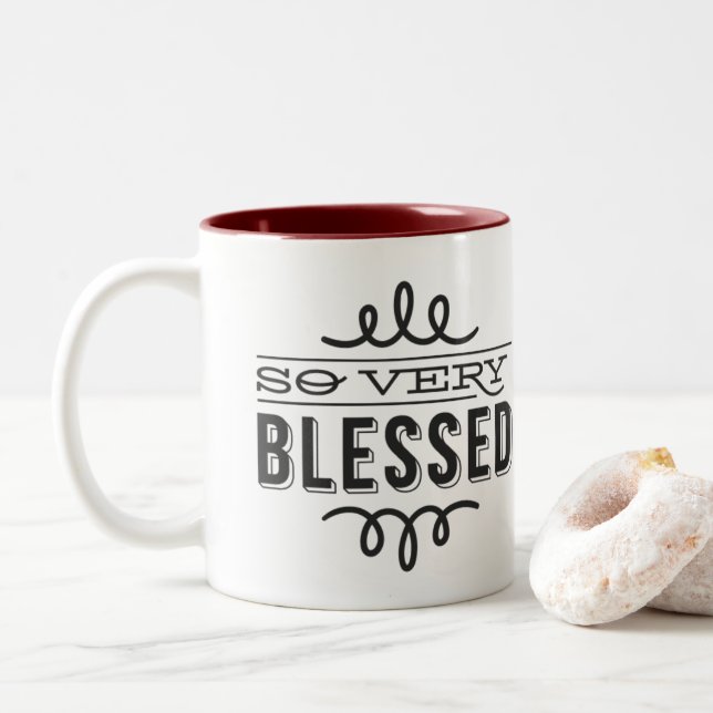 So Very Blessed Two-Tone Coffee Mug (With Donut)