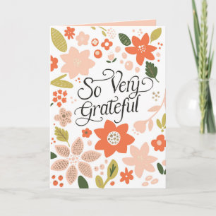 So Very Grateful Thank You Card