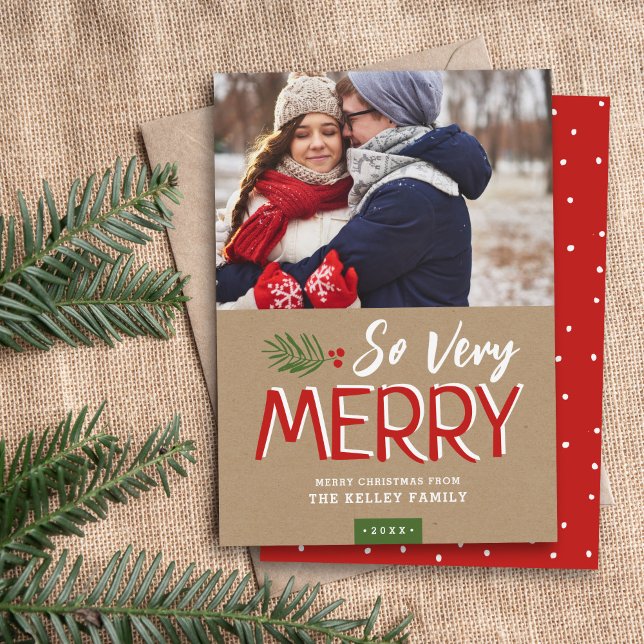 So Very Merry Holiday Carte photo (Créateur téléchargé)