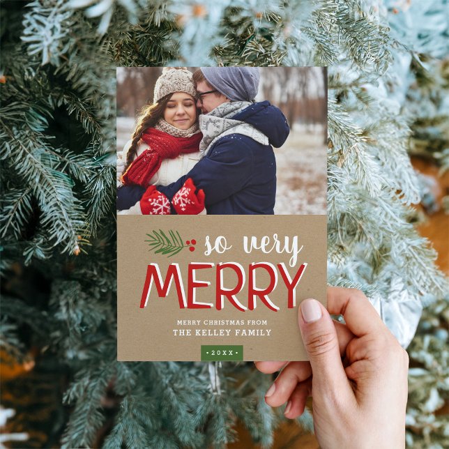 So Very Merry Holiday Carte photo (Créateur téléchargé)