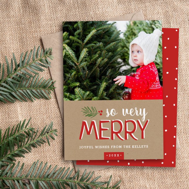 So Very Merry Holiday Carte photo (Créateur téléchargé)