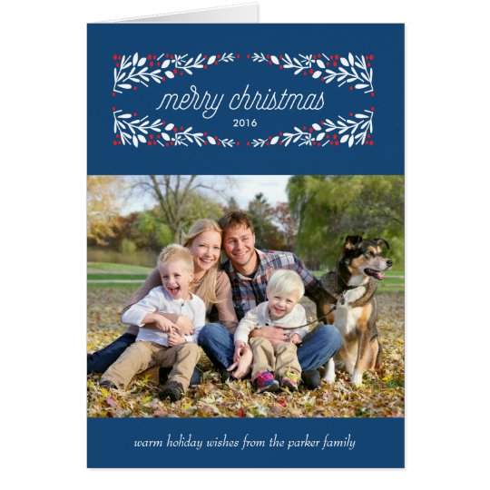 So very merry holiday photo card_Navy Card