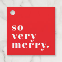 So Very Merry Modern Christmas on Red