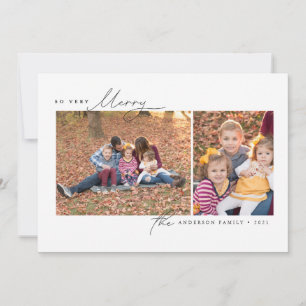 So Very Merry Modern Minimal Christmas Photo Card