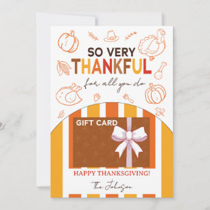 So Very Thankful Fall Thanksgiving Gift Card Holde