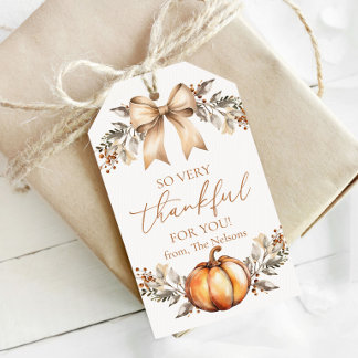 So Very Thankful For You Fall Gift Tag
