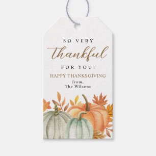 So Very Thankful For You   Happy Thanksgiving Fall Gift Tags