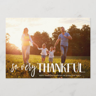So Very Thankful   Photo Card   Custom Colour