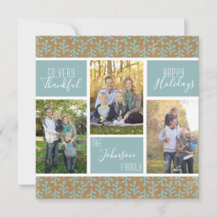 So Very Thankful Photo Collage Thanksgiving Holiday Card