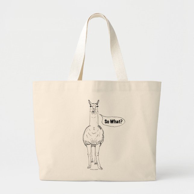 "So What?" Llama Toto Bag (Front)