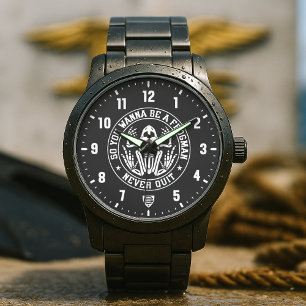 So You Wanna Be A Frogman "NEVER QUIT" Patch Black Watch