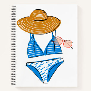 Soak up the Sun - Blue Swimsuit Notebook
