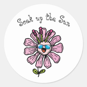 Soak up the Sun Classic Round Sticker