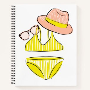 Soak up the Sun - Yellow Swimsuit Notebook