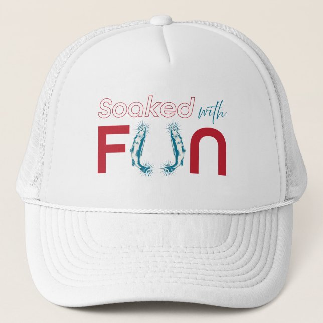 Soaked with Fun – Sardine-Inspired Summer Tee Trucker Hat (Front)