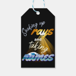Soaking Up Rays and Taking Names Summertime Gift Tags