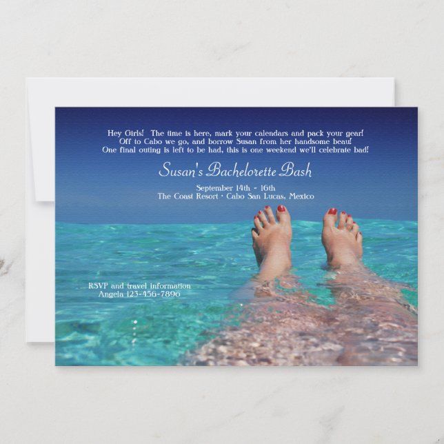 Soaking Up The Sun Invitation (Front)